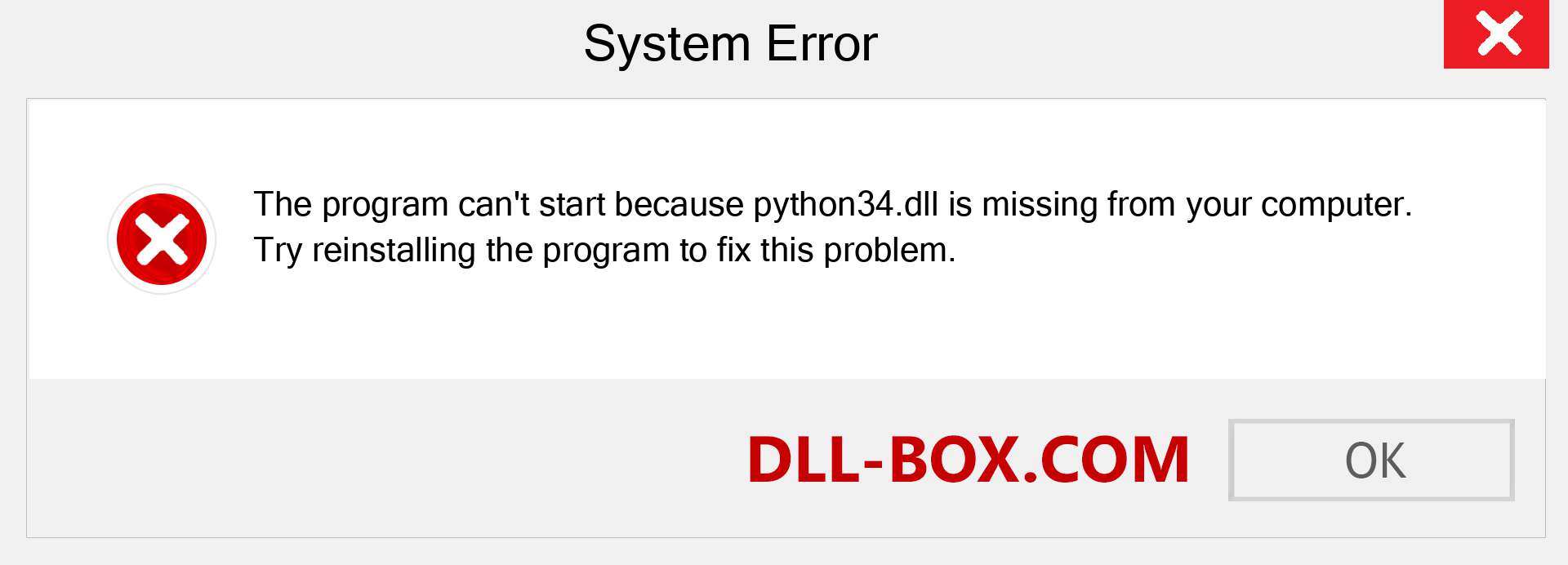  python34.dll file is missing?. Download for Windows 7, 8, 10 - Fix  python34 dll Missing Error on Windows, photos, images